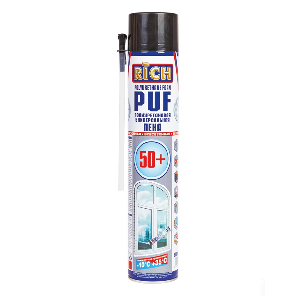 Всесезонная универсальная монтажная пена RICH PUF 50+ л