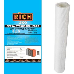 Сетка 5 мм х 5 мм (1 м * 20 м) RICH  ЭКО Белая