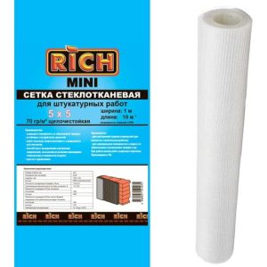 Сетка 5 мм х 5 мм (1 м * 10 м) RICH  Мини Белая