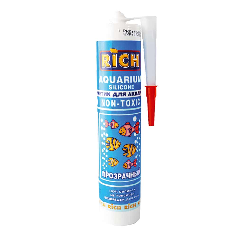 Герметик для аквариумов силиконовый RICH прозрачный 310 мл